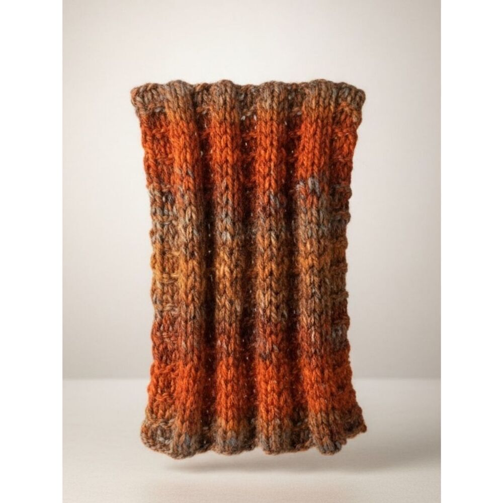 Handknit Warm Tones Cowl